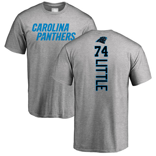 Carolina Panthers Men Ash Greg Little Backer NFL Football #74 T Shirt